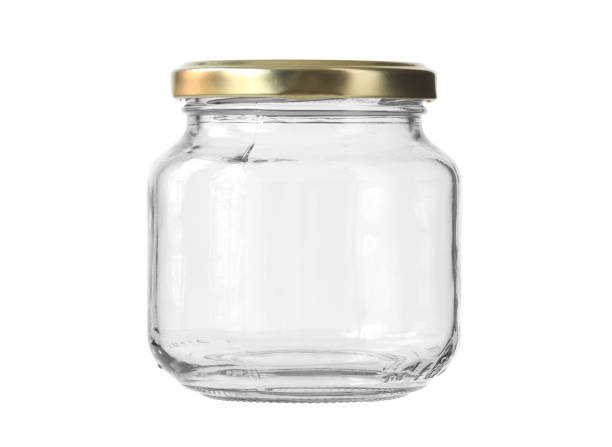 istock Round Shape Glass Canister isolated on white background clipping paths 901920486