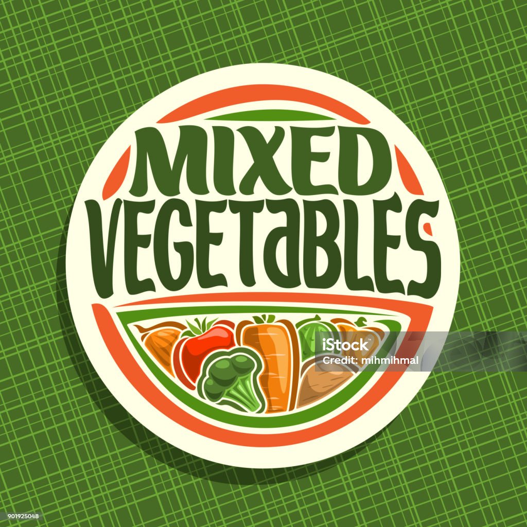Vegetable Label Sign Vector Label For Vegetables Stock Illustration - Download Image Now ...