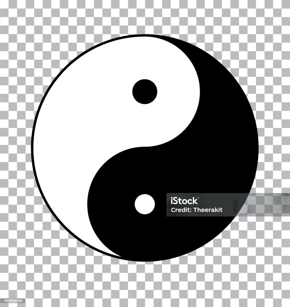 Âm Dương Trên Nền Trong Suốt Dấu Âm Dương Phong Cách Phẳng Hình ...