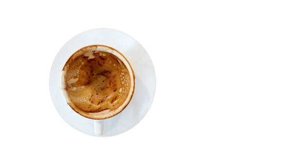 istock Top view of an empty white cup of coffee 901926410