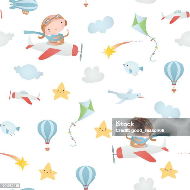 Baby Seamless Pattern Stock Illustration - Download Image Now - Baby - Human Age, Pattern, Newborn
