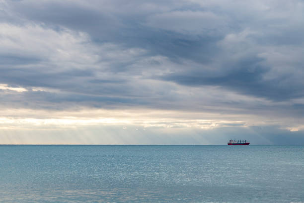 istock Blue sky, sea, wave and clouds in the Mediterranean, Turkey 901932430