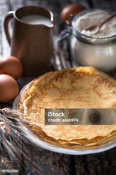 Crepe For Pancake Day French Tradition Stock Photo - Download Image Now - Crêpe - Pancake, Eating, Brittany - France