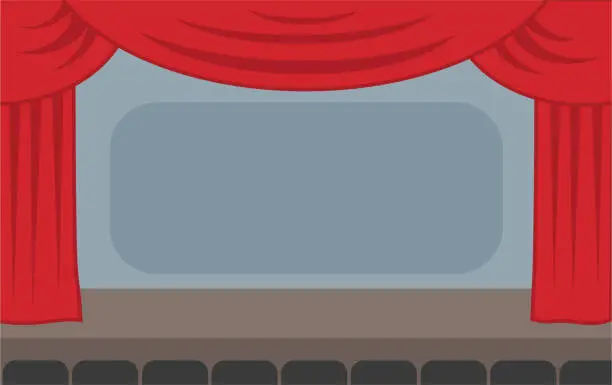 Vector illustration of Stage curtain