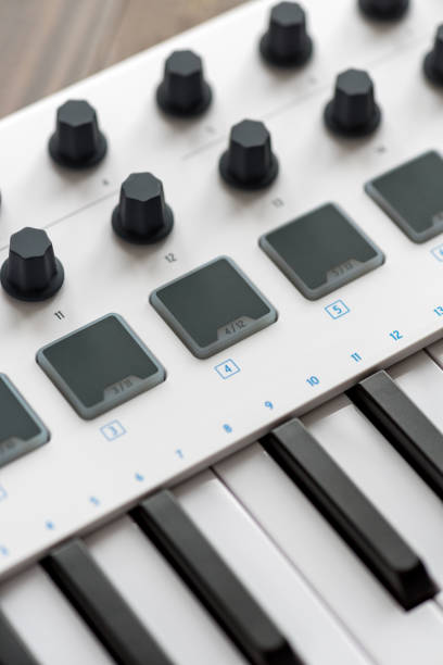 istock MIDI keyboard with pads and faders. 901941992