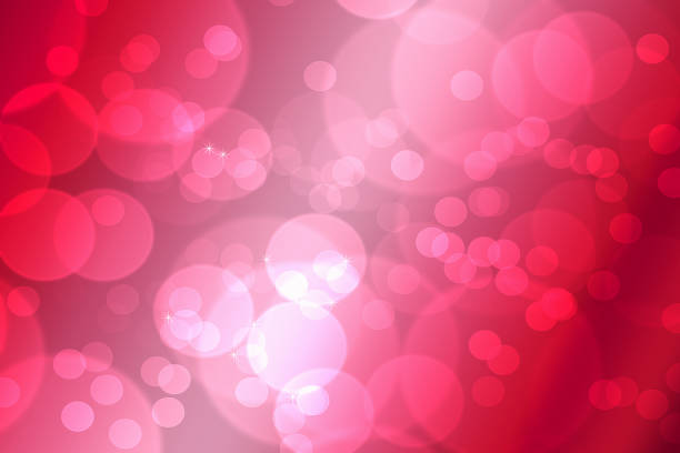 Bokeh in abstract red gradient Valentine's Day background. . Valentine's Day decoration symbol for website design, Happy New Year, wallpaper, wall card love heart.
