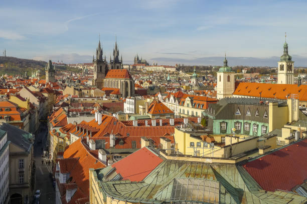 istock The skyline and cityscape of Prague 901948892