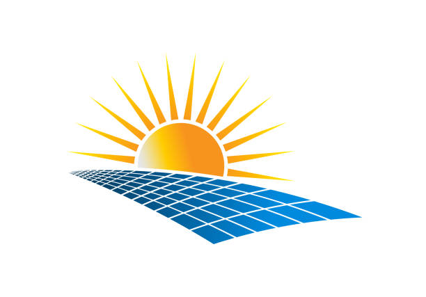ilustrações de stock, clip art, desenhos animados e ícones de solar power energy symbol vector illustration - solar panel