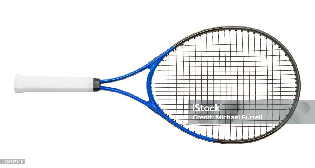 Tennis Racket New Tennis Racket Isolated on White Background. Tennis Racket Stock Photo