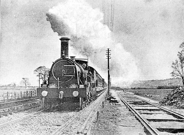 istock Up Jubilee going through Exminster Steam Train 901968096