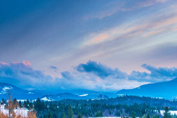 istock Winter clouds in Tihuta,Romania 901975998