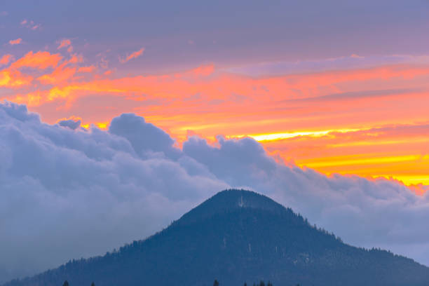 Fantastic clouds in the winter