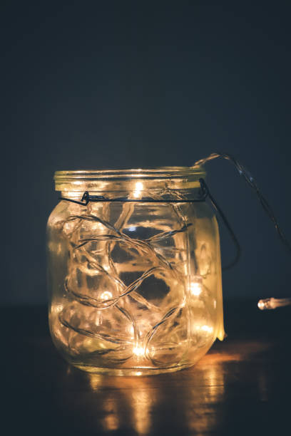 istock Fairy Lights in a transparent jar 901977888