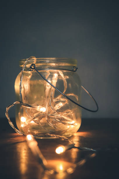 istock Fairy Lights in a transparent jar 901977902