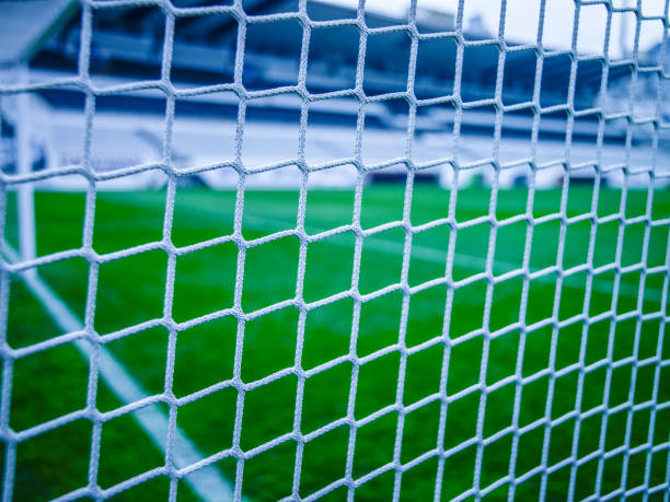 Soccer Goal Net Close-up stock photo
