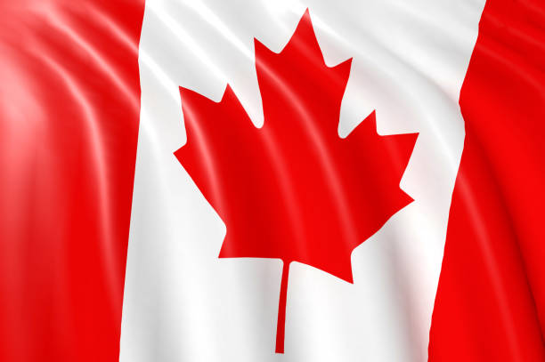 istock Canadian flag waving on wind 901992042
