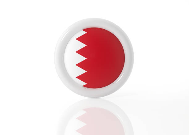 Bahraini badge on white background. Horizontal composition with clipping path.