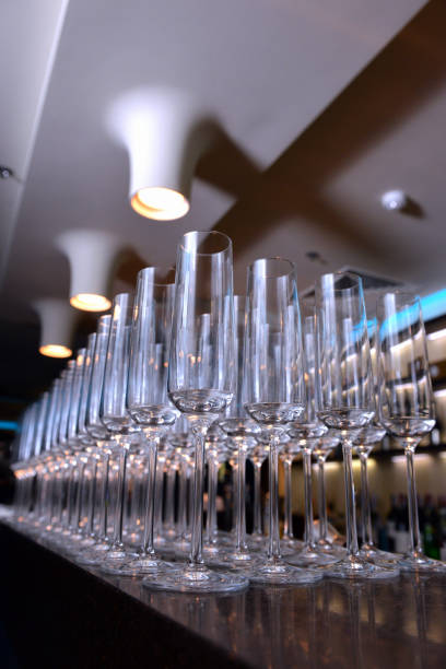 istock glasses on the bar in the restaurant 902006522