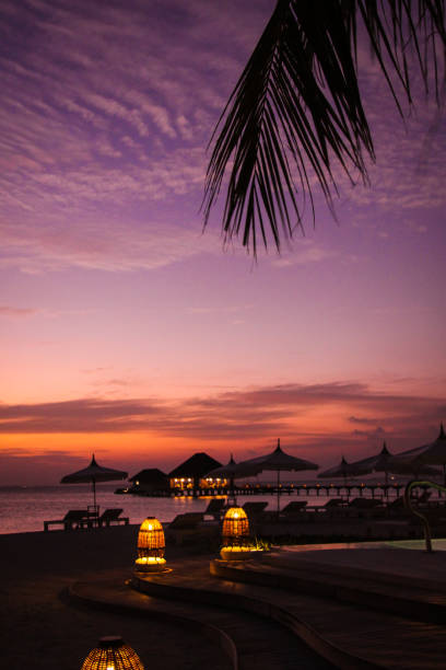 istock Maldives island in Sunset 902010034