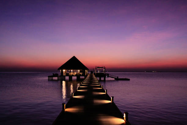 istock Maldives island in Sunset 902010102