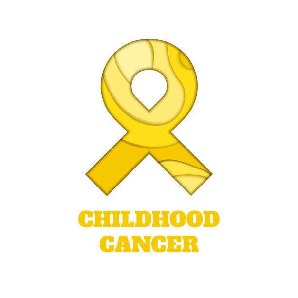 istock Childhood cancer awareness paper cut ribbon 902015490