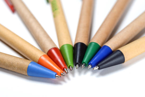 istock set of paper ballpoint pen on a white background 902030210