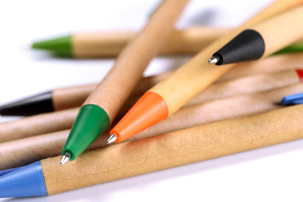 istock set of paper ballpoint pen on a white background 902030240