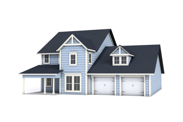 istock 3D US Craftsman Style House on White Background 902034586