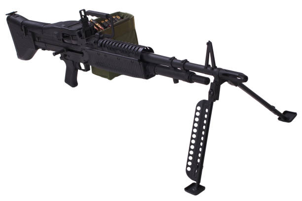 istock M60 machine gun with amminition tape 902038650