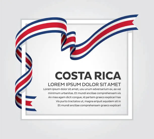 Vector illustration of Costa Rica flag background