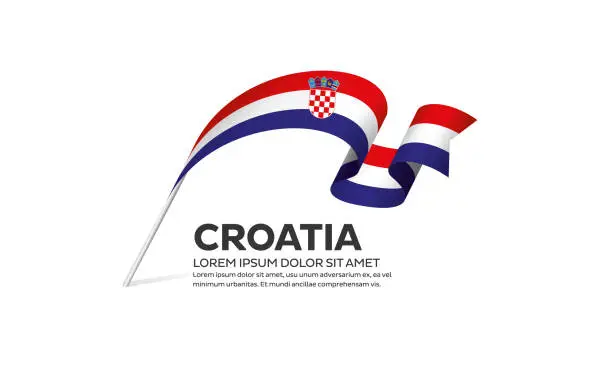 Vector illustration of Croatia flag background