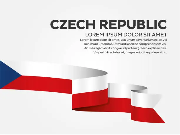 Vector illustration of Czech Republic flag background