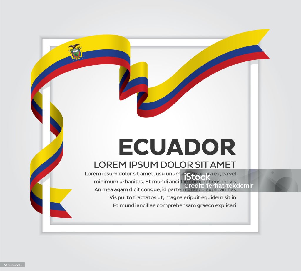 エクアドルの旗の背景 - イラストレーションのロイヤリティフリーベクトルアート
