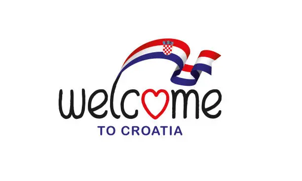 Vector illustration of Croatia flag background