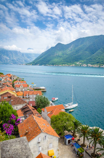 istock Beautiful mediterranean landscape - town Perast, Kotor bay (Boka Kotorska), Montenegro. 902056294