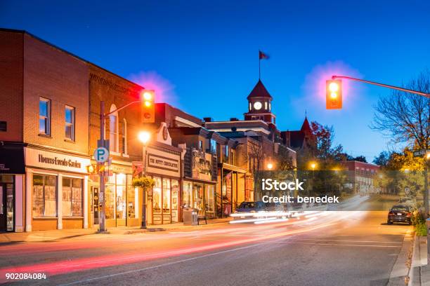 Downtown Huntsville Ontario Canada Stock Photo - Download Image Now - Ontario - Canada, Huntsville - Ontario, Downtown District