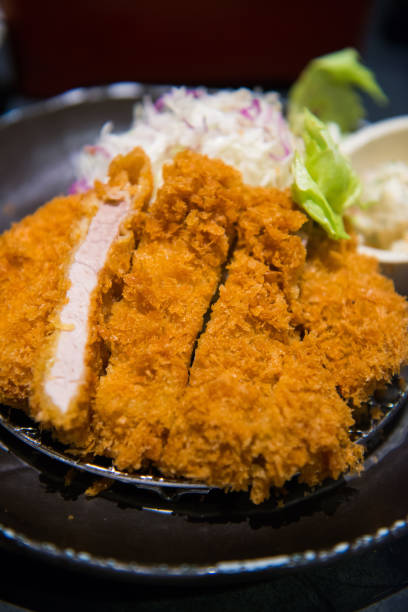 istock Fried pork tongkatsu with mashed potatoes and vegetable 902093930
