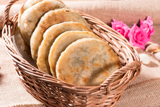 istock Chinese pies in basket. 902093956