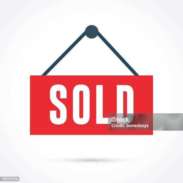 Sold Out Sign Stock Illustration - Download Image Now - Selling, Sign, Icon Symbol