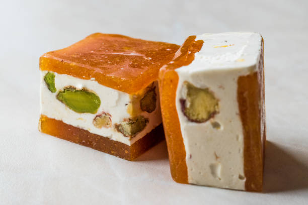 istock Mini Cube Helva or Halva with Pistachio and Apricot Flavor 902125092