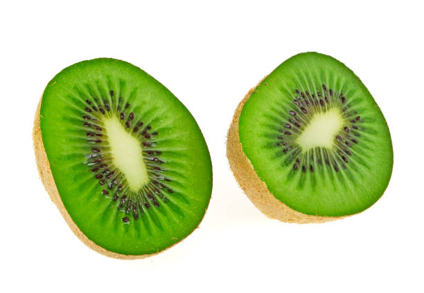 istock Sliced Kiwi fruit isolated on white background 902128130