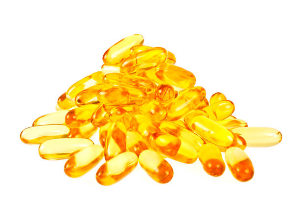 istock Omega 3 capsules from Fish Oil on white background 902131700