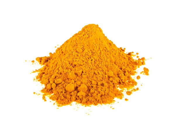 istock Turmeric powder isolated on white background. Curcuma powder. 902131722