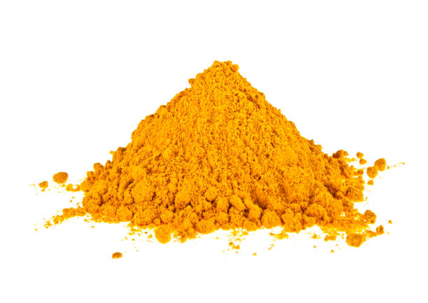 istock Turmeric powder isolated on white background. Curcuma powder. 902131740