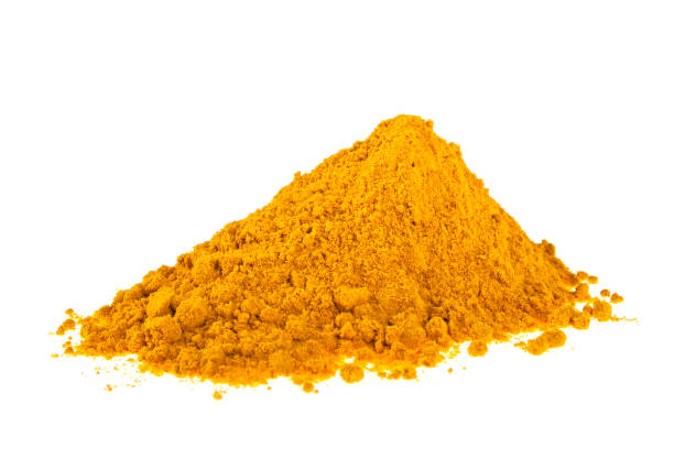 istock Turmeric powder isolated on white background. Curcuma powder. 902132412