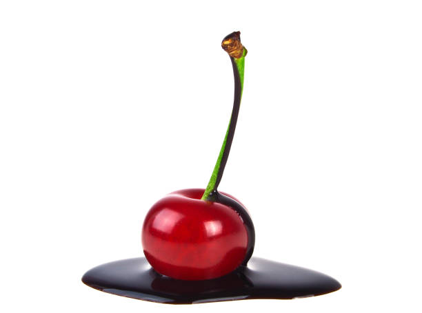 istock Cherry in chocolate on a white background 902132560