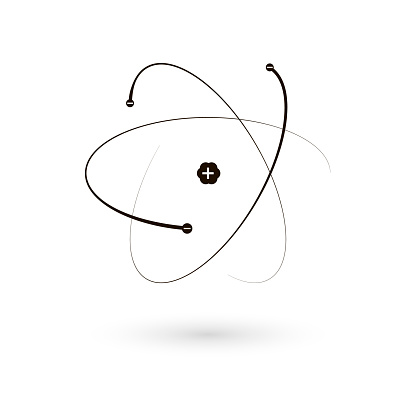 structure of the atom. atom icon. vector illustration