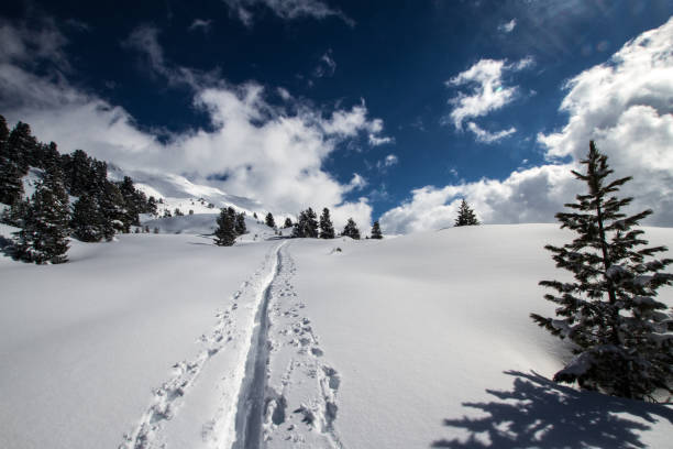 скиур хохфюген австрийские альпы - skitour стоковые фото и изображения