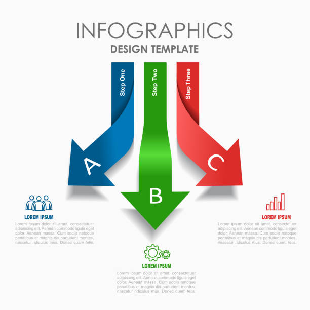 Infographic template. Vector illustration. Infographic template. Vector illustration. Can be used for workflow layout, diagram, business step options, banner, web design. three directions stock illustrations