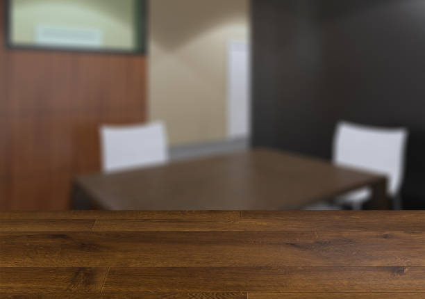 istock Modern office Cabinet. Meeting room.   Wooden table. 902180666